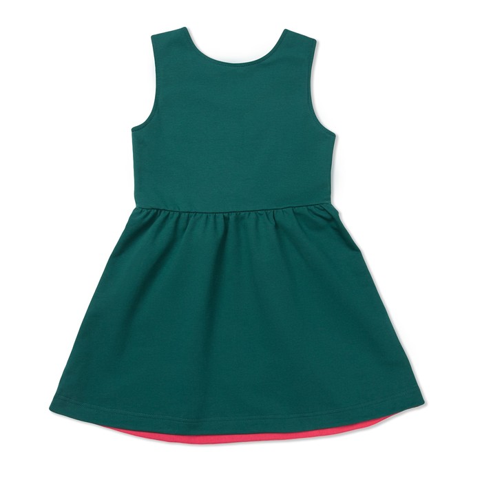 Сарафан для девочки, рост 110-116 см, цвет изумрудный