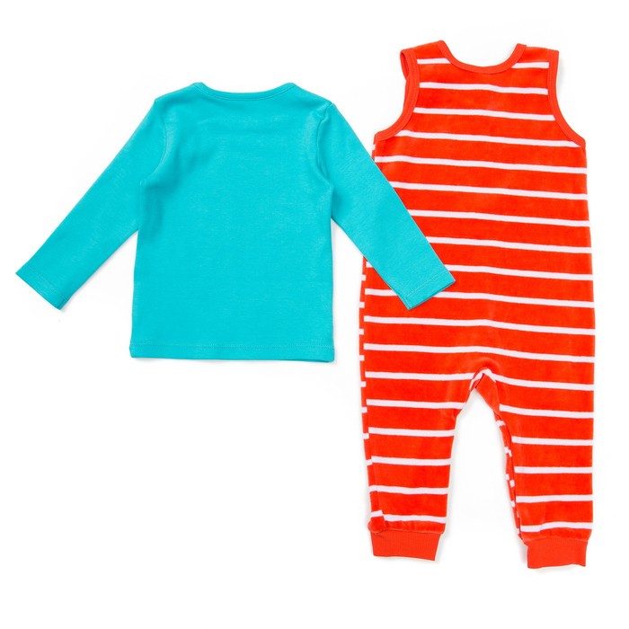 Комплект детский (джемпер,комбинезон), рост 68 см, цвет голубой