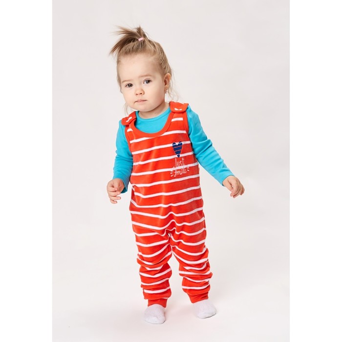 Комплект детский (джемпер,комбинезон), рост 74 см, цвет голубой