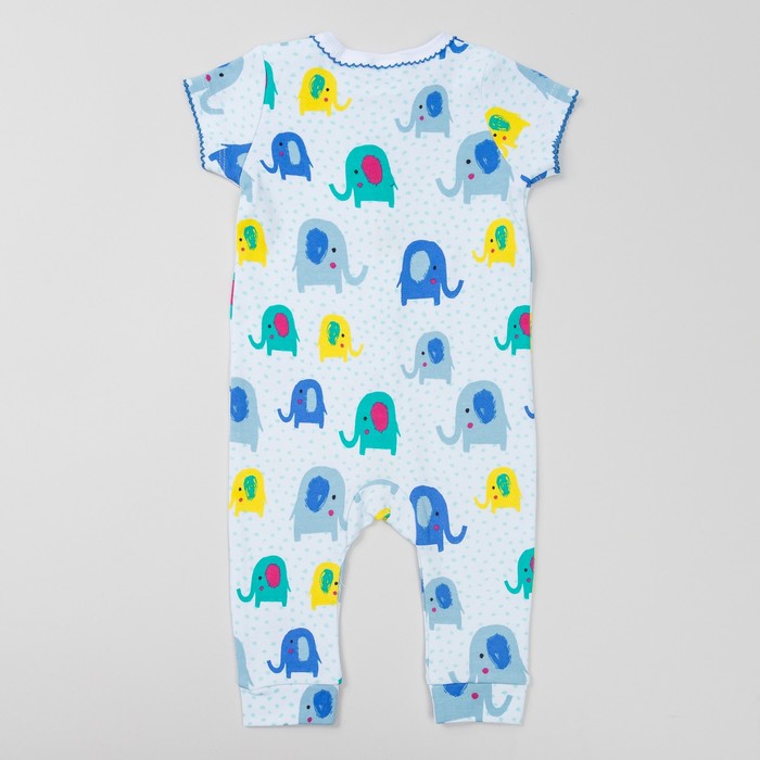 Комбинезон детский, рост 56 см, цвет разноцветный, принт слоники