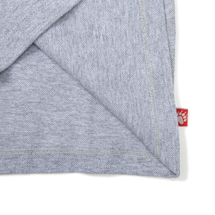 Футболка-поло для мальчика, рост 122-128 см, цвет серый меланж