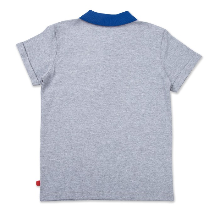 Футболка-поло для мальчика, рост 122-128 см, цвет серый меланж
