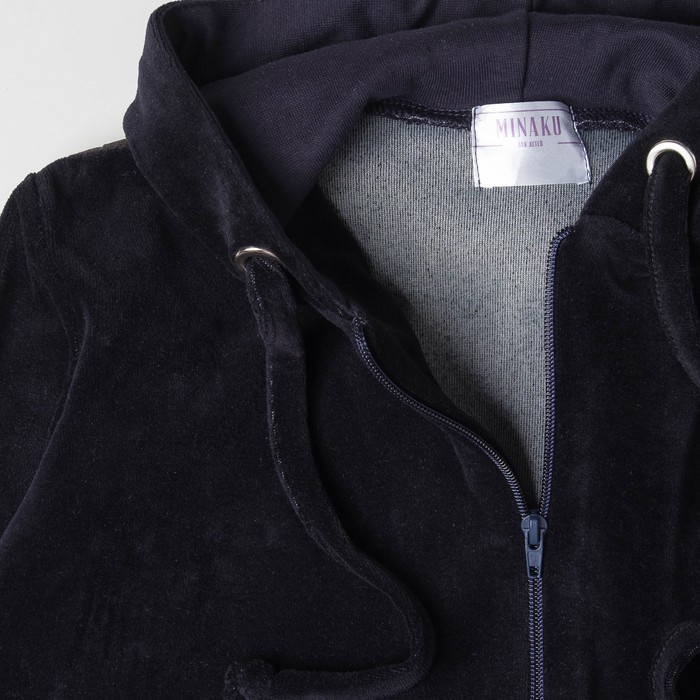 Спортивный костюм из велюра MINAKU, рост 110-116 см, цвет тёмно-синий