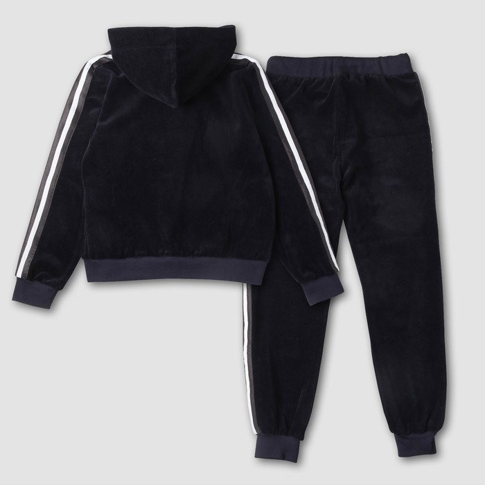 Спортивный костюм из велюра MINAKU, рост 110-116 см, цвет тёмно-синий