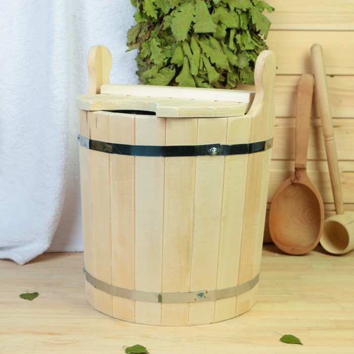 Запарник 15 л с нержавеющей вставкой, с крышкой, нержавеющий обод "Добропаровъ"