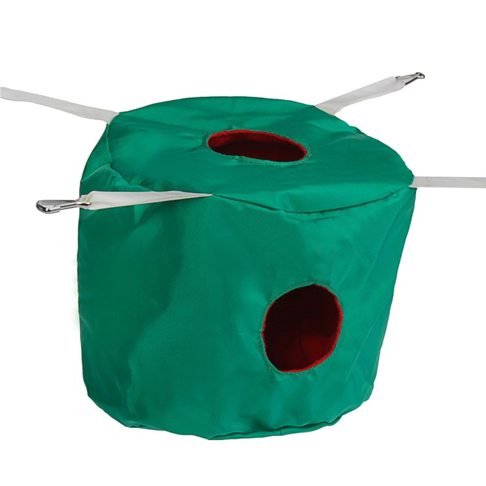 Домик "Бочка" для крыс, с 4 карабинами, 15 х 17 см, оксфорд/флис