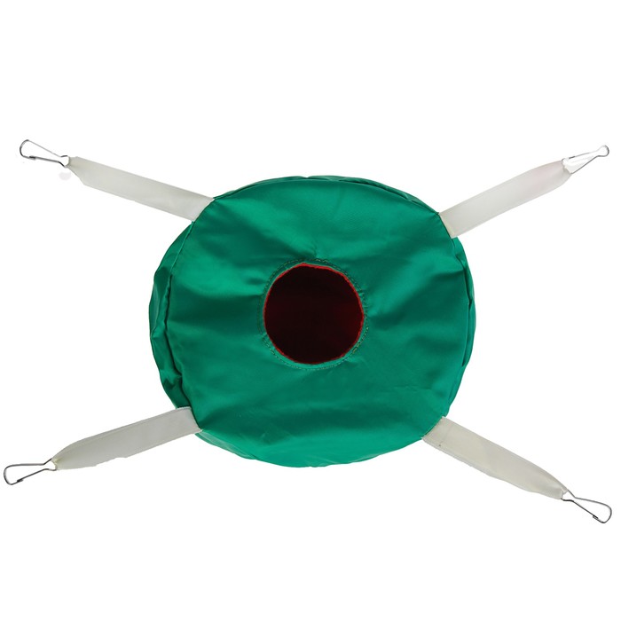 Домик "Бочка" для крыс, с 4 карабинами, 15 х 17 см, оксфорд/флис