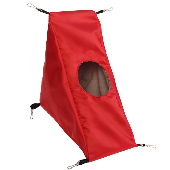 Домик "Угловой" для крыс, с 3 карабнами, 20 х 30 х 10 см оксфорд/флис