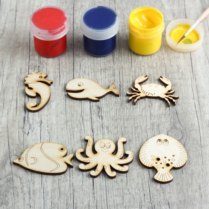 Набор заготовок для творчества «Морские животные», 5 шт