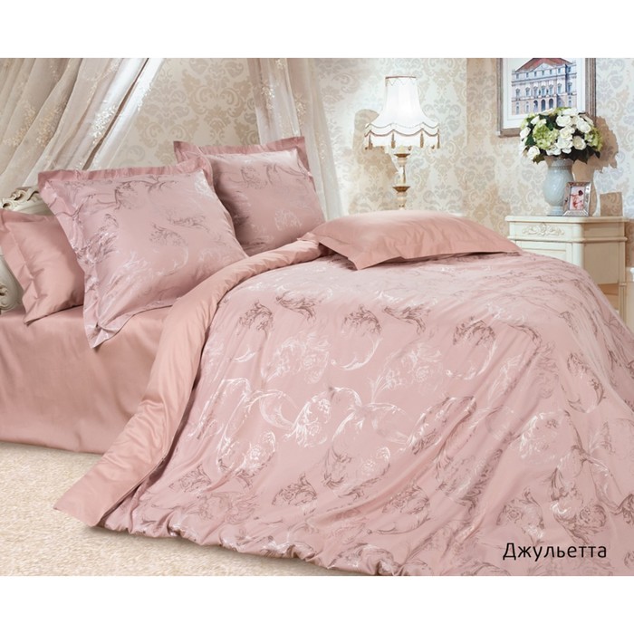 КПБ дуэт "Джульетта", 220х240 см, 145х215 см-2 шт., 50х70 см, 70х70 см по 2 шт., сатин-жаккард   350
