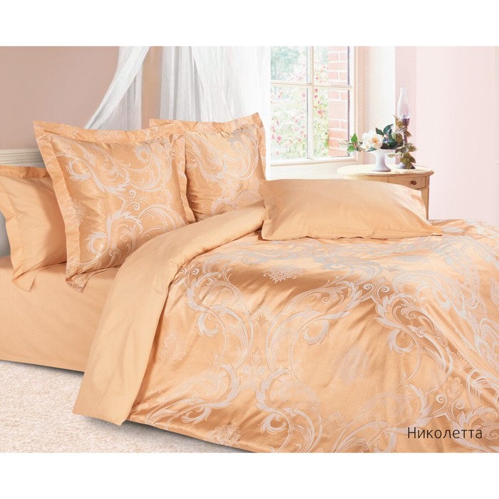 КПБ евро "Николетта", 220х240 см, 200х220 см, 50х70 см, 70х70 см по 2 шт., сатин-жаккард