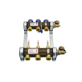 

Коллекторная группа Watts HKV/T-3, 1"х3/4", 3 выхода, для теплых полов, латунь