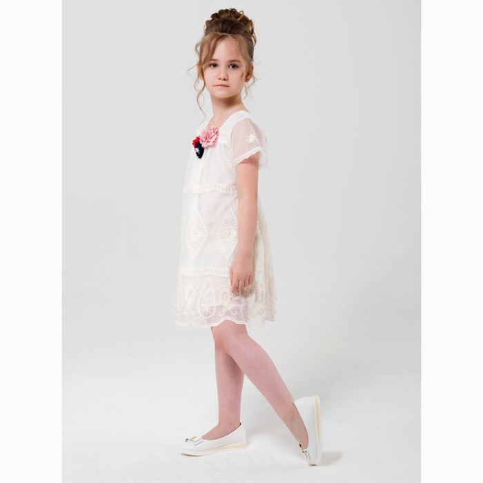 Платье нарядное Minaku "Нимфа" молочный, 104-110 см, п/э, хлопок