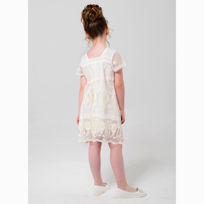 Платье нарядное Minaku "Нимфа" молочный, 104-110 см, п/э, хлопок
