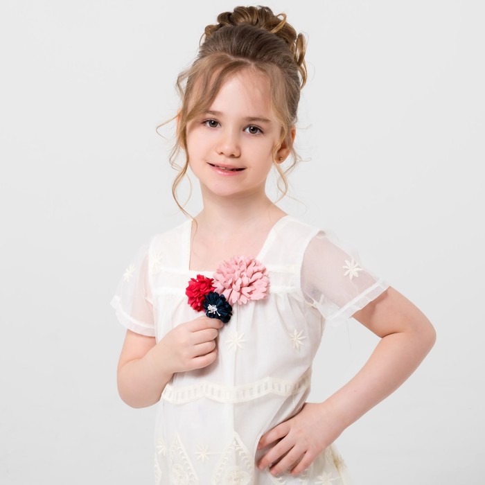 Платье нарядное Minaku "Нимфа" молочный, 104-110 см, п/э, хлопок