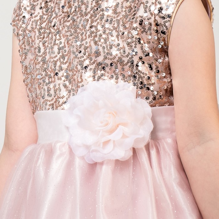 Платье нарядное Minaku "Принцесса" цвет пудра, 128-134 см, п/э, хлопок