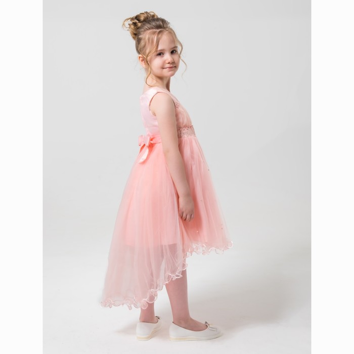 Платье нарядное Minaku "Русалочка" розовый, 116-122 см, п/э, хлопок