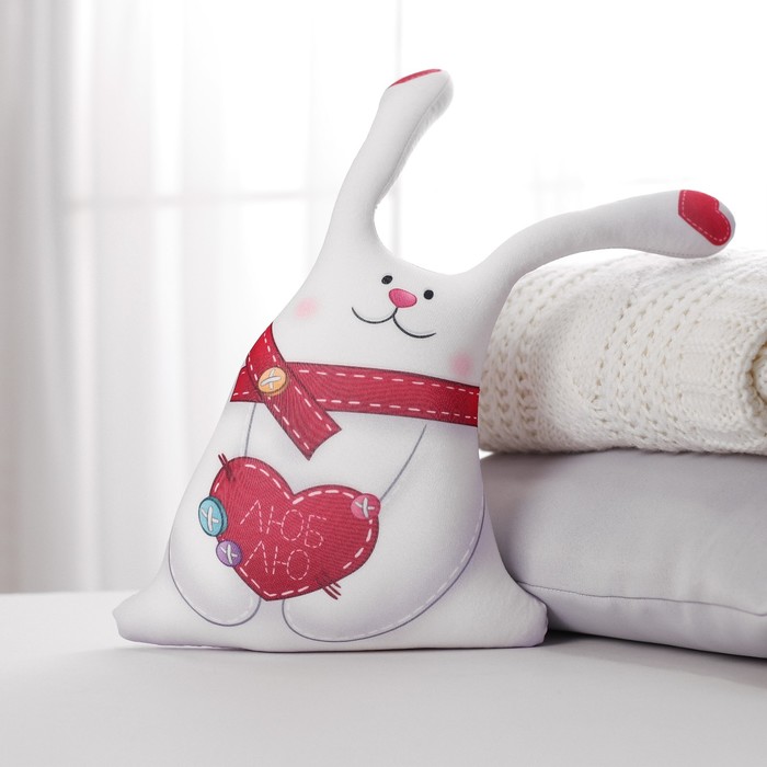 Мягкая игрушка-антистресс "Влюблённый зайка"