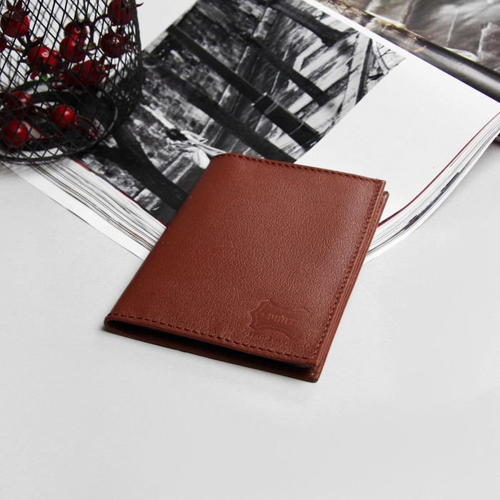 Обложка для автодокументов, 10 карманов для карт, орфей, цвет коричневый