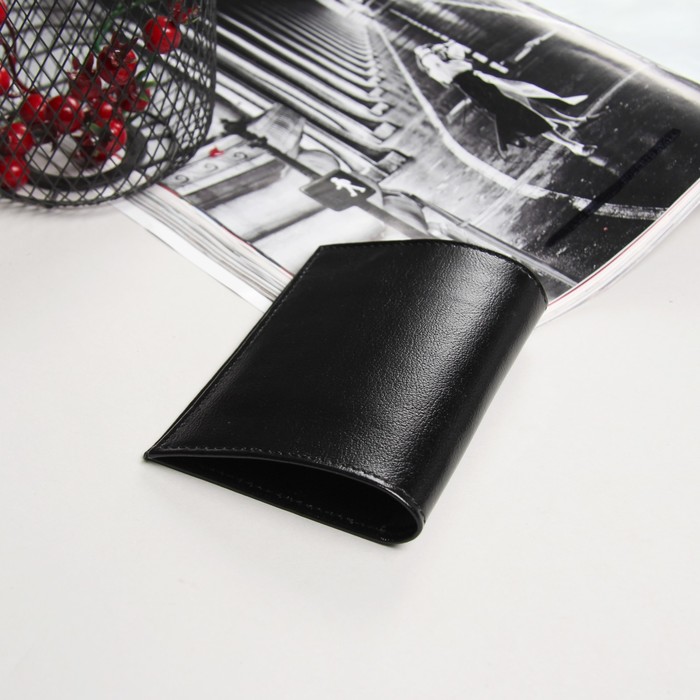 Обложка для паспорта, 5 карманов для карт, цвет матовый чёрный