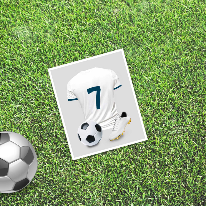 Открытка мини–формата одинарная «Знаменитость», футбол, 9 х 10 см