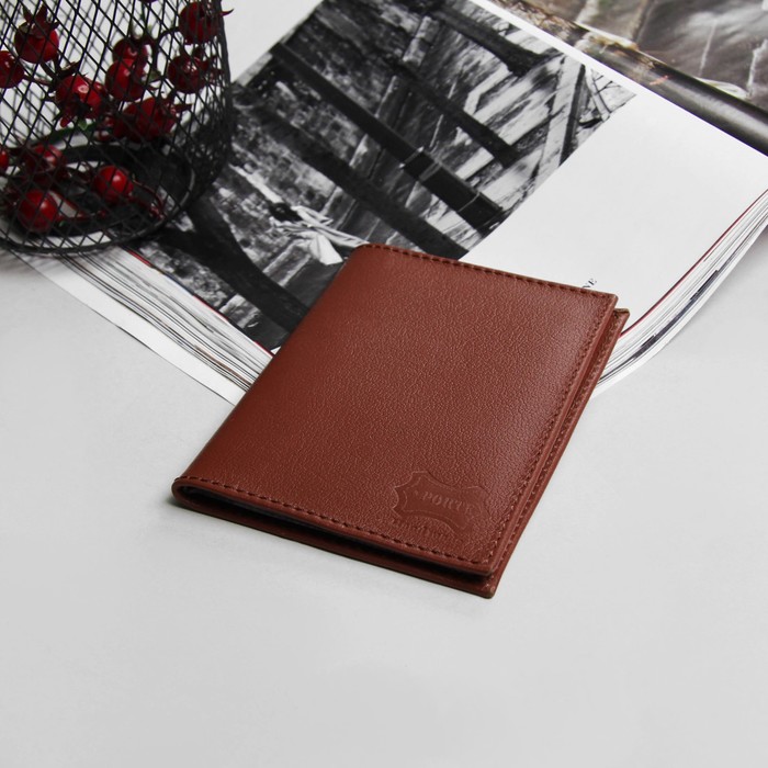 Обложка для автодокументов, орфей, цвет коричневый