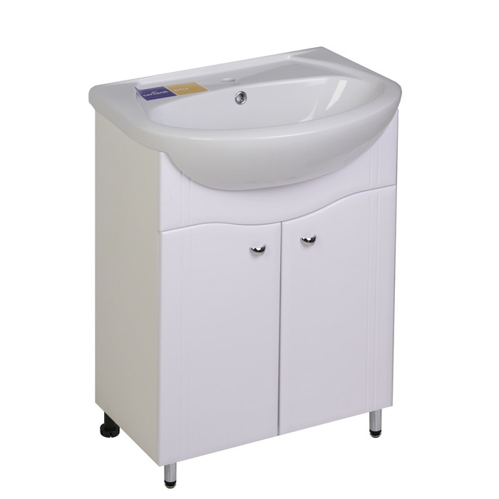 Комплект: Тумба на ножках "ТУРА"- 6501, раковина "ЭРИКА-65"