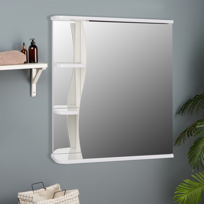 Зеркало-шкаф для ванной комнаты Тура 6001, 60 х 15,4 х 70 см альтерна зеркало шкаф тура 6001