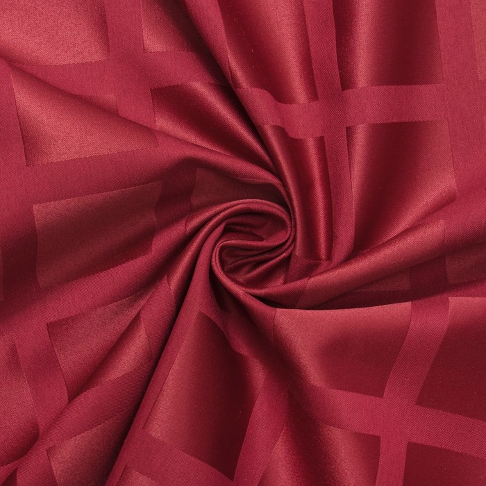 Ткань для столового белья с ГМО Геометрия ш.155, дл. 30 м, цв. винный, пл. 192 г/м2