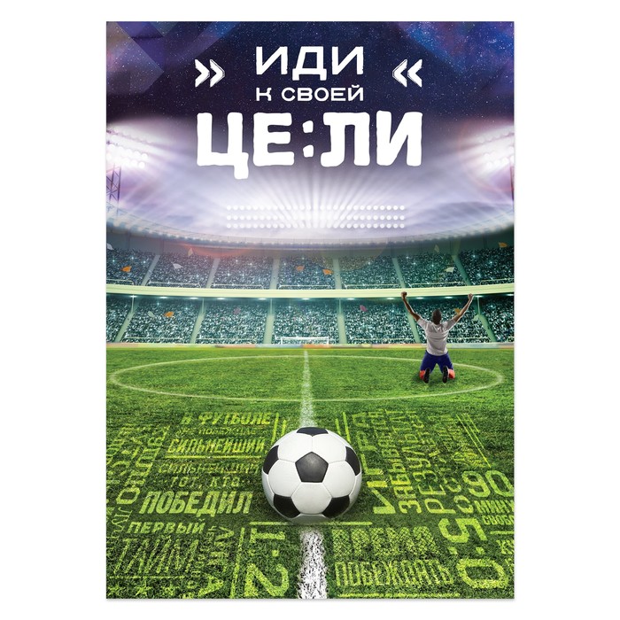 Постер «Иди к цели», футбол, А4 21 х 29 см