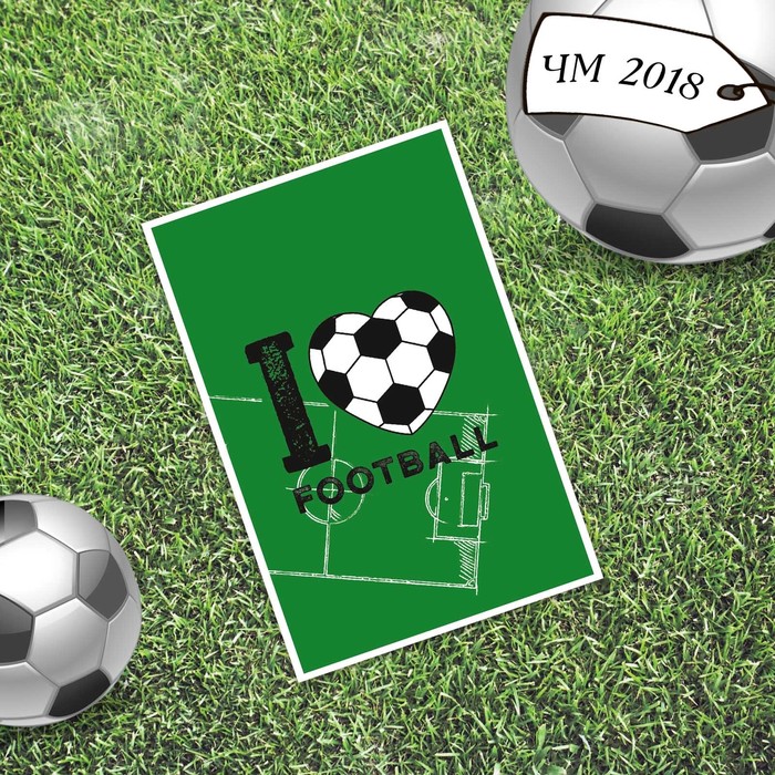 Почтовая карточка «Я люблю футбол», 10 х 15 см