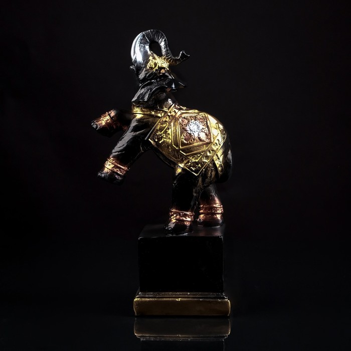 Сувенир "Слон на кубе" чёрный