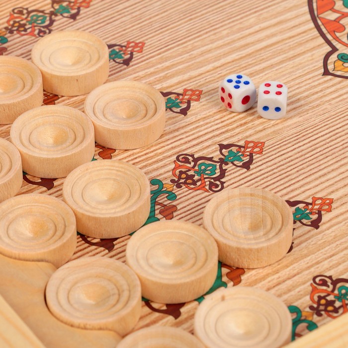 Нарды-шашки "Бык" (доска дерево 50х50 см)