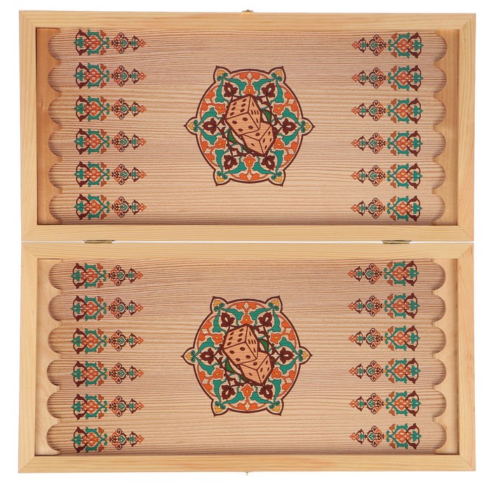 Нарды-шашки "Бык" (доска дерево 50х50 см)