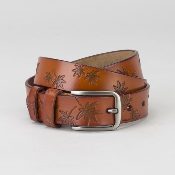 Ремень женский, пряжка тёмный металл, ширина - 2,5 см, цвет рыжий