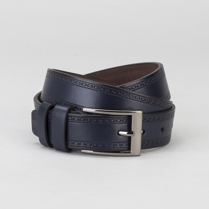 Ремень мужской, пряжка металл, ширина - 3 см, цвет синий