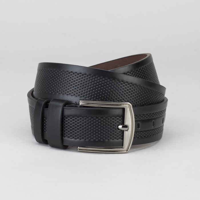 Ремень мужской Великан, пряжка металл, ширина - 4,5 см, цвет чёрный