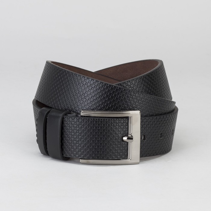 Ремень мужской Великан, пряжка металл, ширина - 4,5 см, цвет чёрный