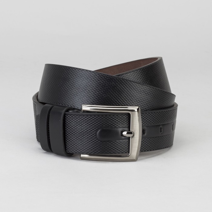 Ремень мужской Великан, пряжка металл, ширина - 4,5 см, цвет чёрный