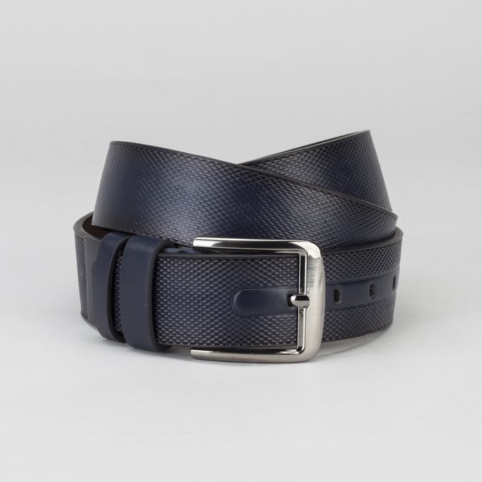Ремень мужской Великан, пряжка металл, ширина - 4,5 см, цвет синий