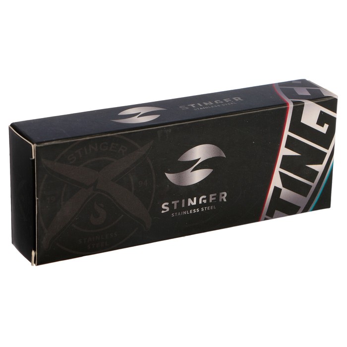 Складной нож Stinger с клипом, 114 мм, рукоять: сталь G10, подарочная коробка