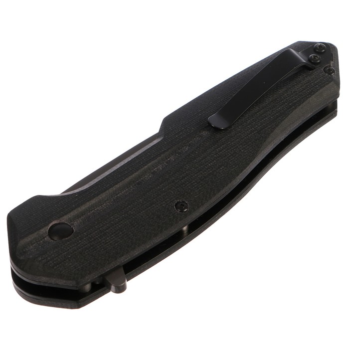 Складной нож Stinger с клипом, 130 мм, рукоять: нержавеющая сталь, подарочный бокс