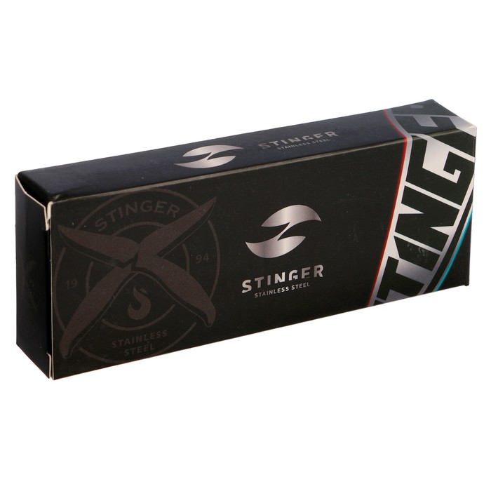 Складной нож Stinger, 95 мм, рукоять: сталь, дерево, коробка картон