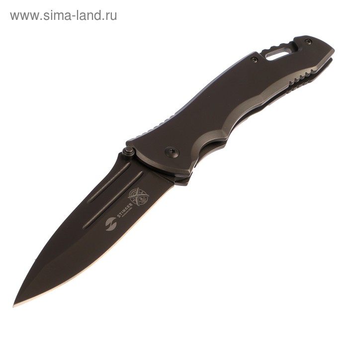 цена Складной нож Stinger с клипом, 133 мм, рукоять: нержавеющая сталь, подарочный бокс