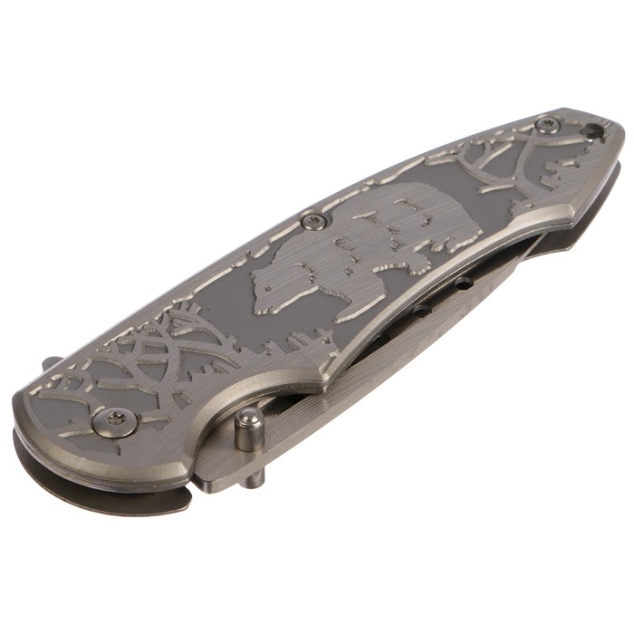 Складной нож Stinger с клипом, 85 мм, рукоять: сталь, алюминий, коробка картон