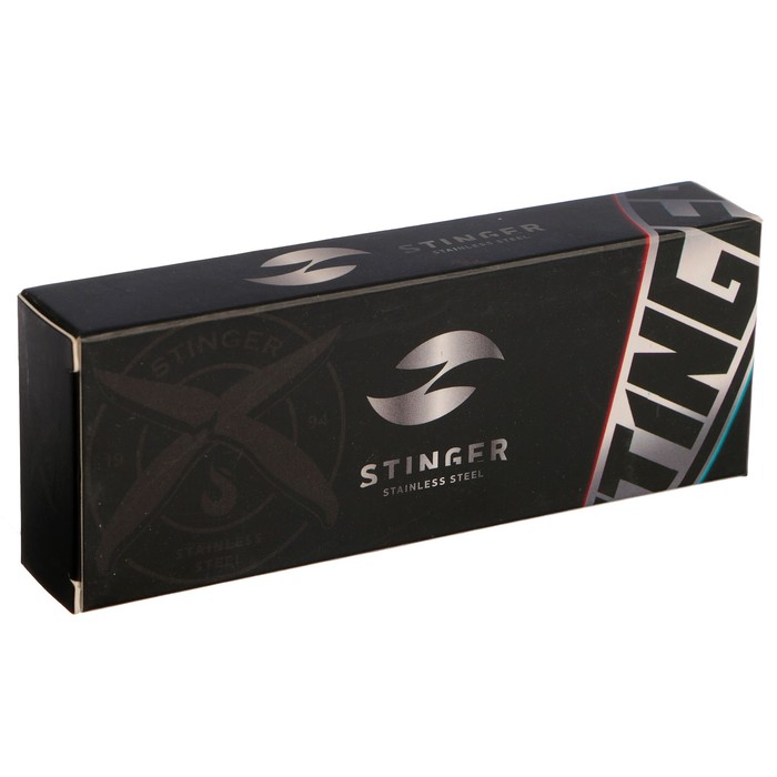 Складной нож Stinger с клипом, 85 мм, рукоять: сталь, алюминий, коробка картон