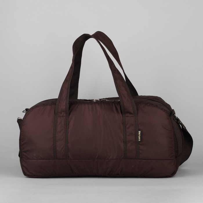 Сумка спорт №11, 44*18*22, отдел на молнии, н/карман, коричневый