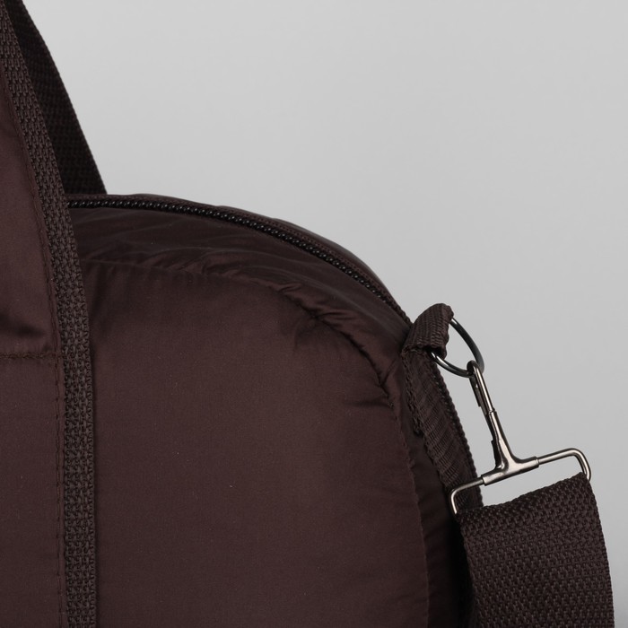 Сумка спорт №11, 44*18*22, отдел на молнии, н/карман, коричневый