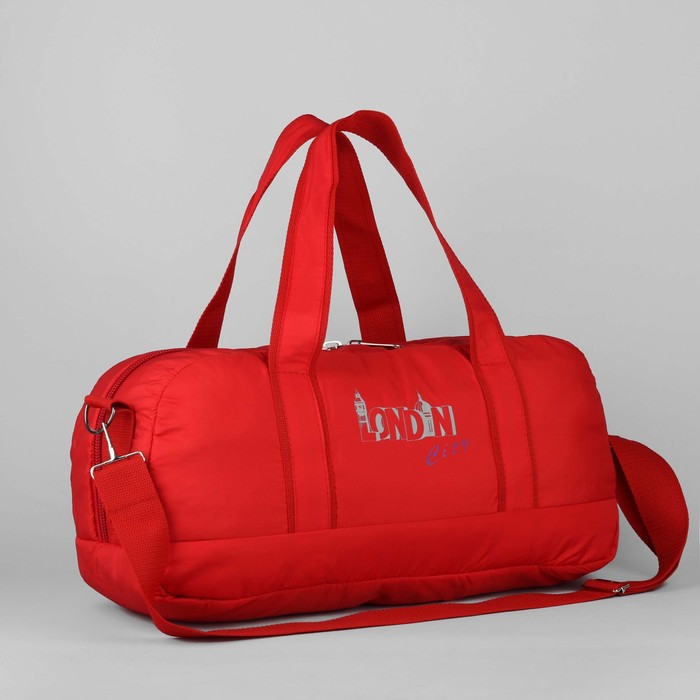 Сумка спортивная, отдел на молнии, наружный карман, цвет красный