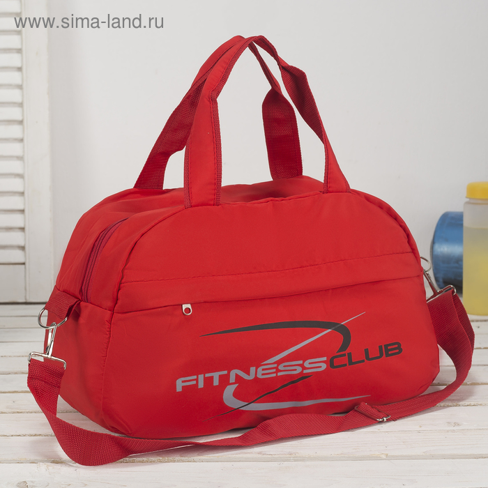 фото Сумка спортивная, отдел на молнии, наружный карман, цвет красный capline